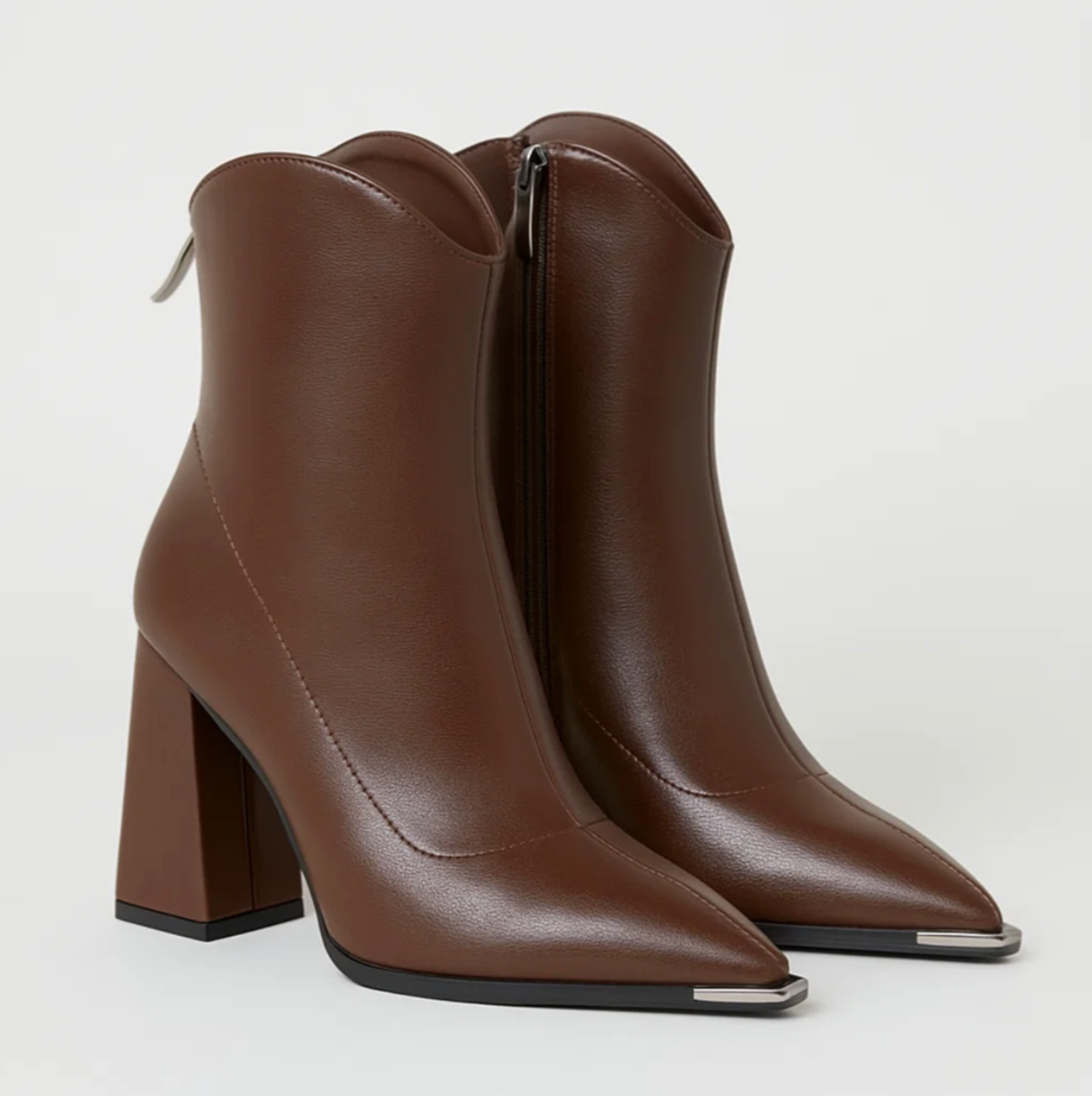 Pointed Leather Boots